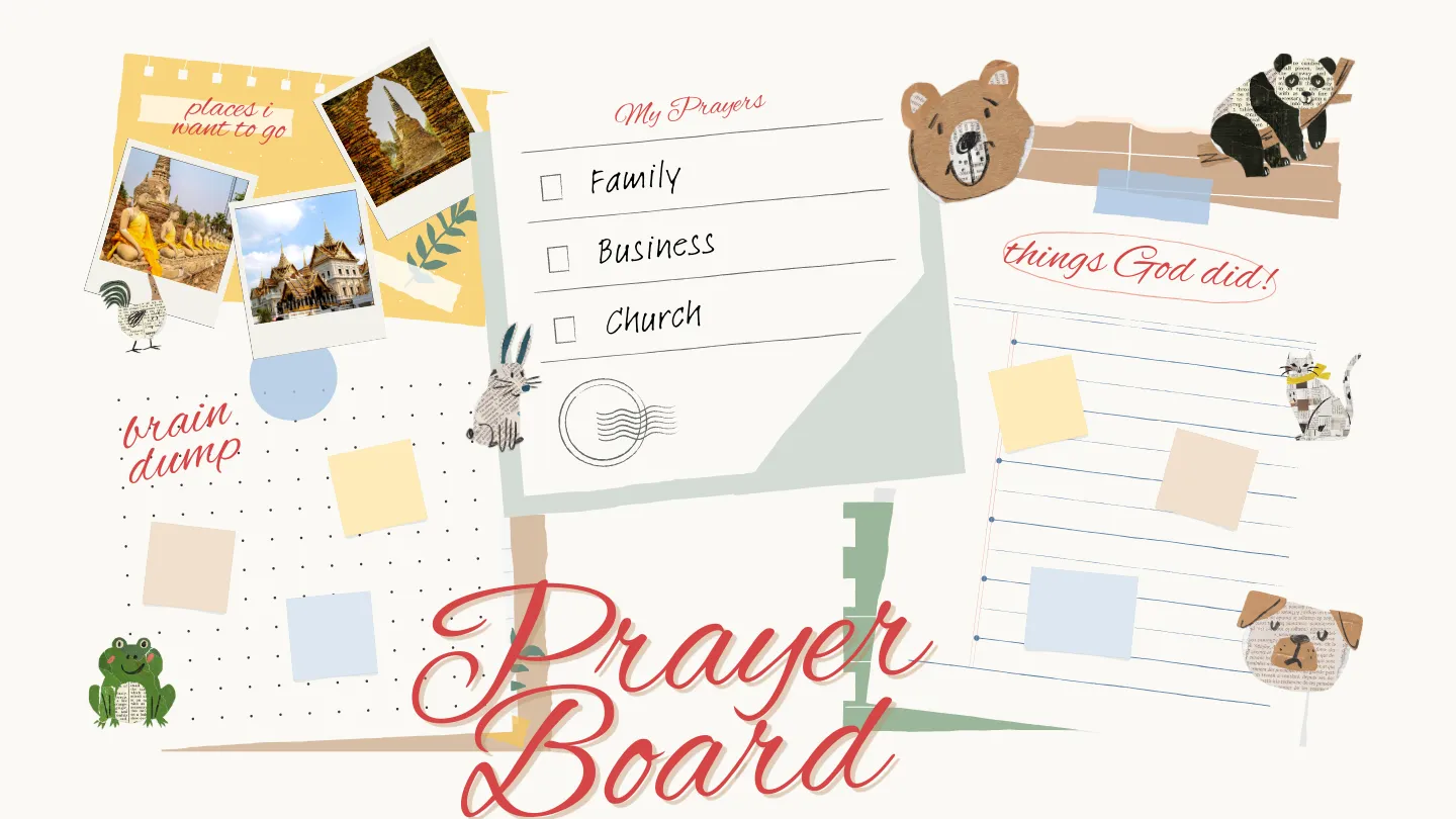 women's ministry prayer board