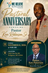 Pastoral Anniversary 2026 Event Flyer