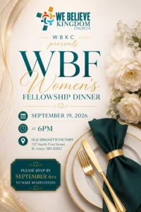 WBF Women's Fellowship Dinner Flyer